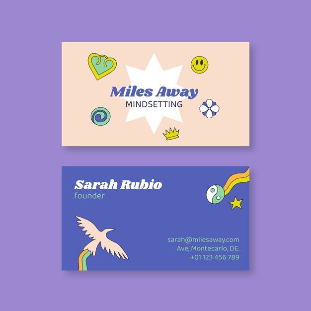 复古美式动画片风格名片模板