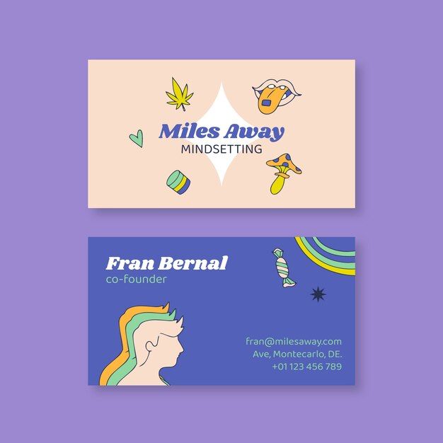 复古美式动画片风格名片模板