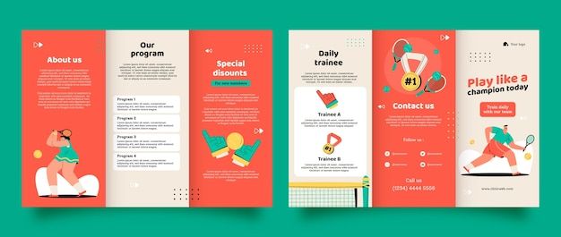 网球比赛折页模板