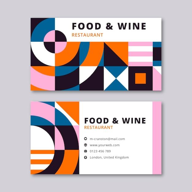 抽象几何图形名片模板