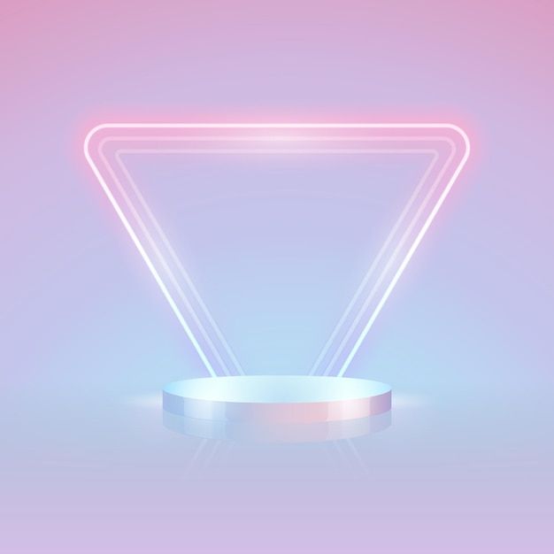 华丽的霓虹灯产品展台展示背景