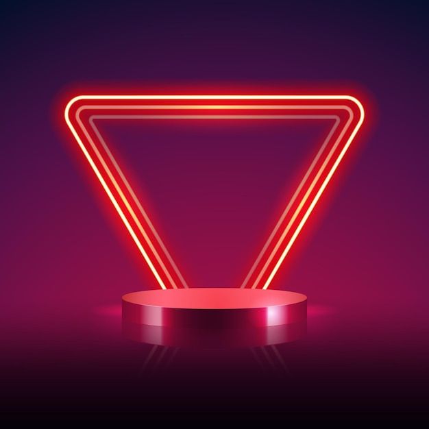 华丽的霓虹灯产品展台展示背景