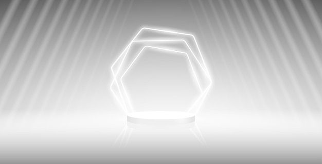 华丽的霓虹灯产品展台展示背景