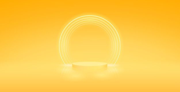 华丽的霓虹灯产品展台展示背景