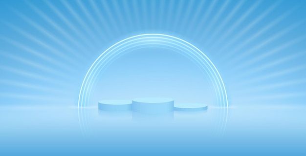 华丽的霓虹灯产品展台展示背景