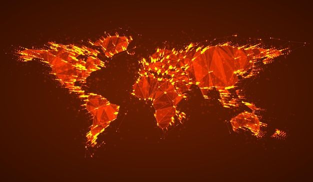 科技感世界地图背景