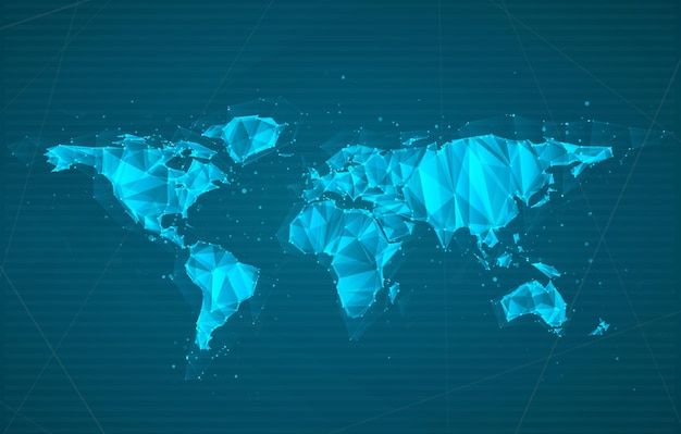科技感世界地图背景