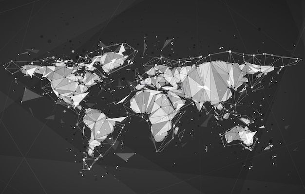 科技感世界地图背景