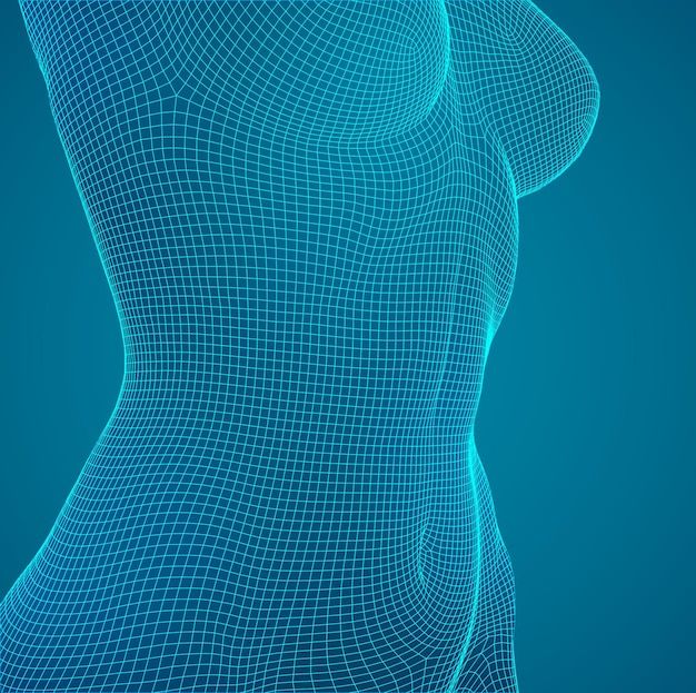 科技女人身体线条背景