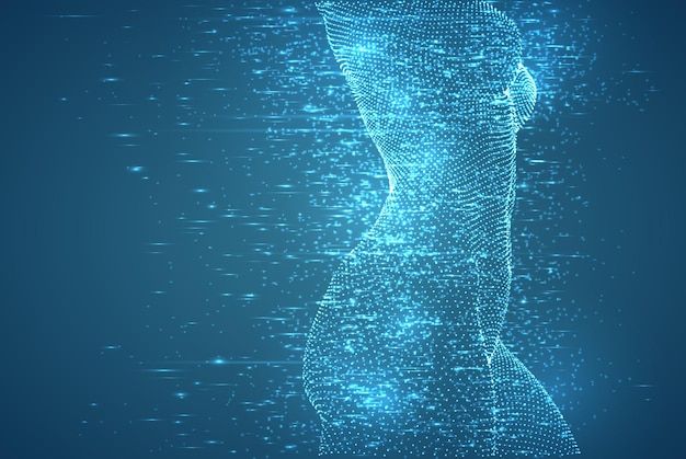科技女人身体线条背景