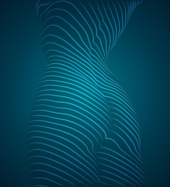 科技女人身体线条背景