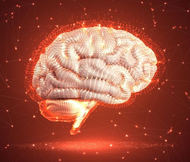 科技大脑线条数据背景