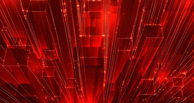 抽象数字虚拟世界线条城市背景