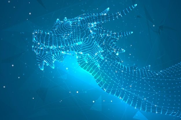 科技感虚拟世界龙背景