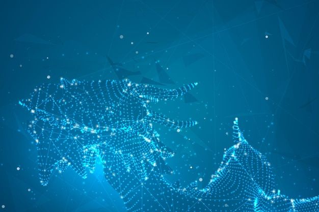 科技感虚拟世界龙背景