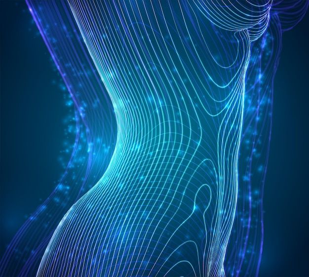 科技女人身体线条背景