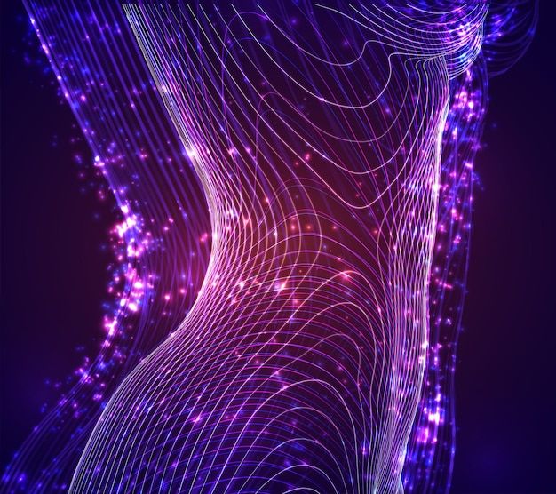 科技女人身体线条背景