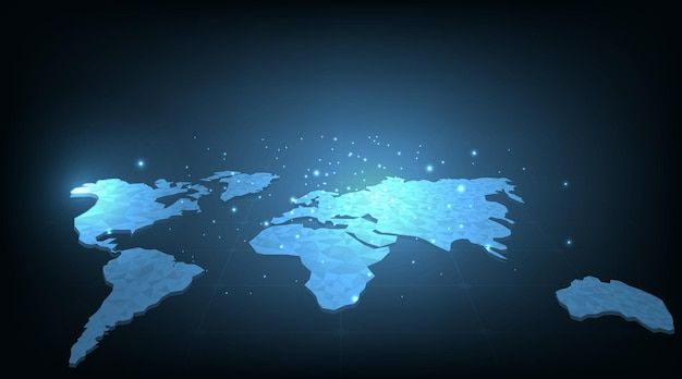 科技世界地图背景