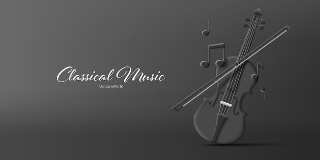 音乐小提琴灰色背景