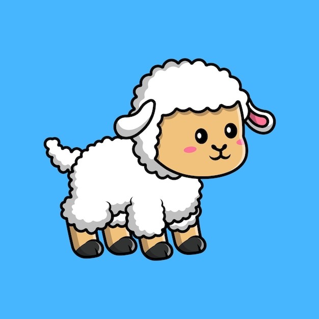 可爱的绵羊插画