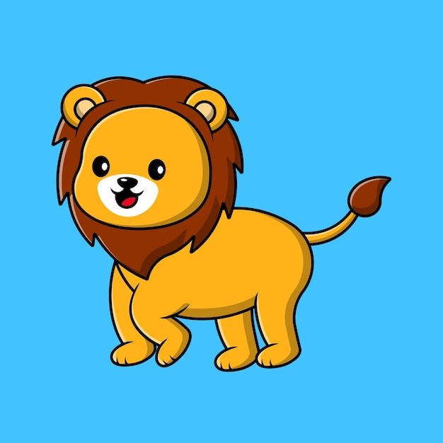 可爱的狮子插画