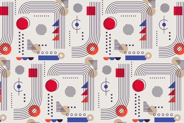 平面几何抽象花纹图案