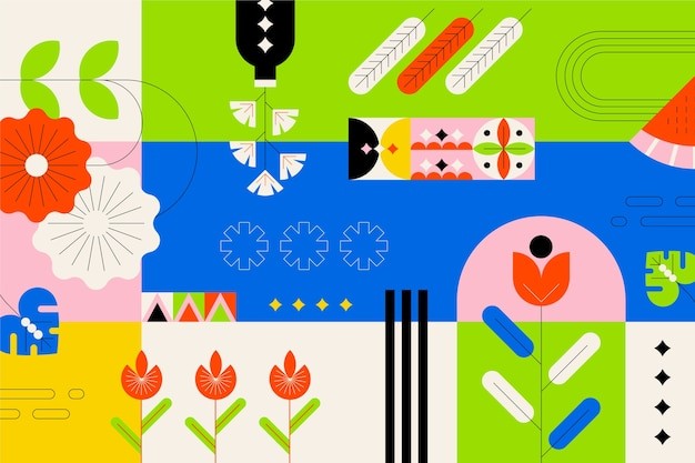 平面几何抽象花纹图案