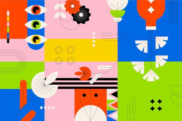 平面几何抽象花纹图案