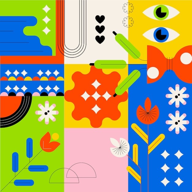 平面几何抽象花纹图案