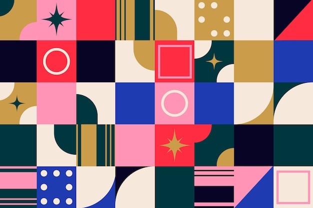 平面几何抽象花纹图案