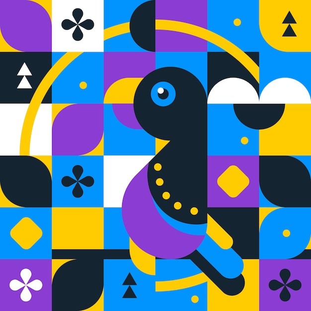 平面几何抽象花纹图案