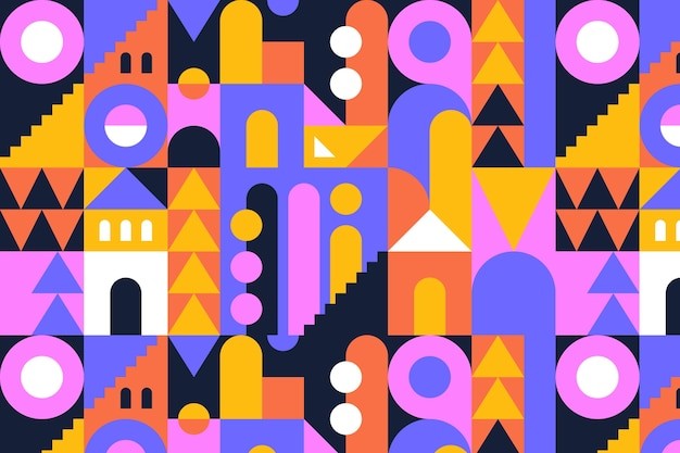 平面几何抽象花纹图案