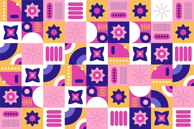 平面几何抽象花纹图案