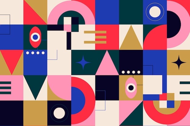 平面几何抽象花纹图案