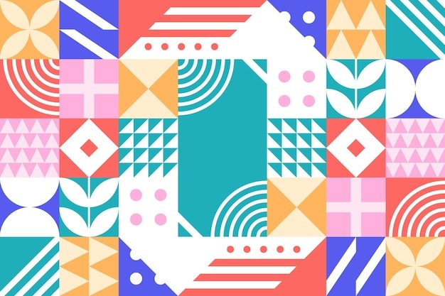平面几何抽象花纹图案