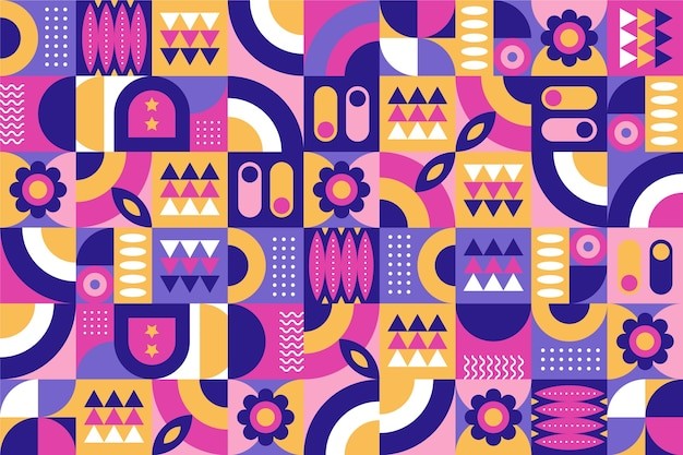 平面几何抽象花纹图案