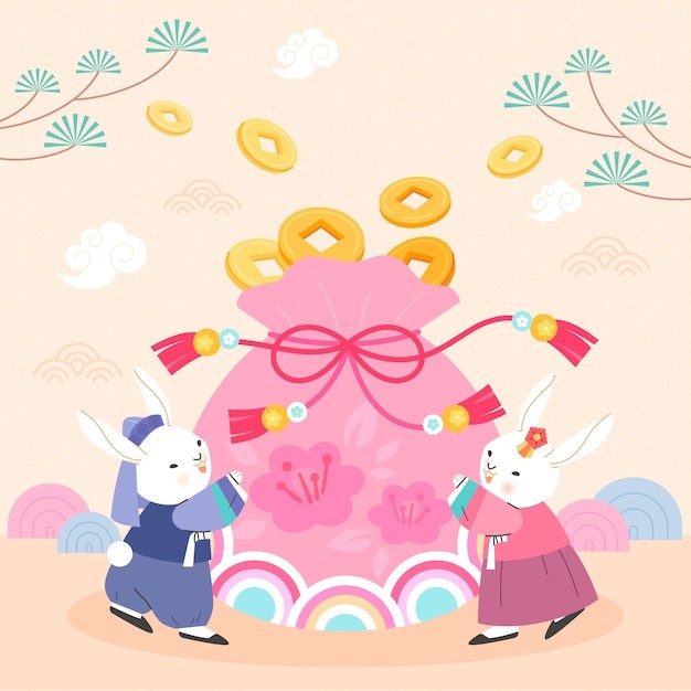 2023年新年春节兔年兔子