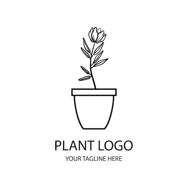 花朵盆栽标志logo