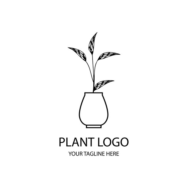 植物花朵盆栽标志logo