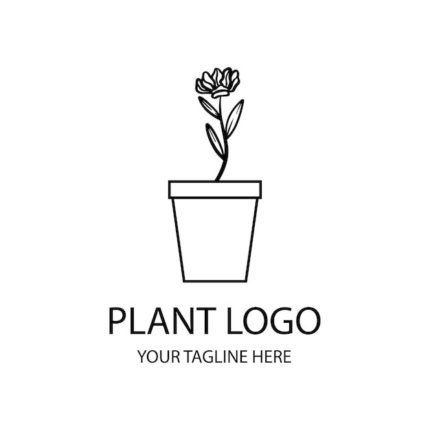 植物花朵盆栽标志logo