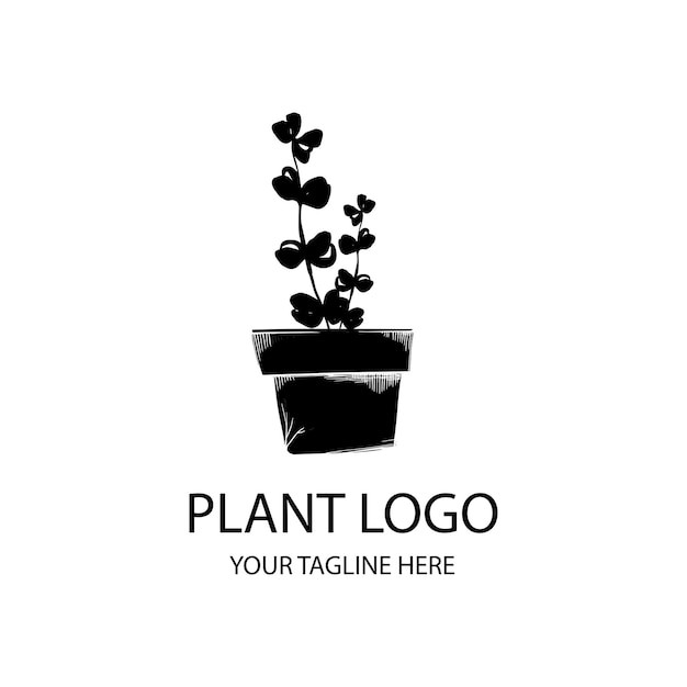 植物花朵盆栽标志logo