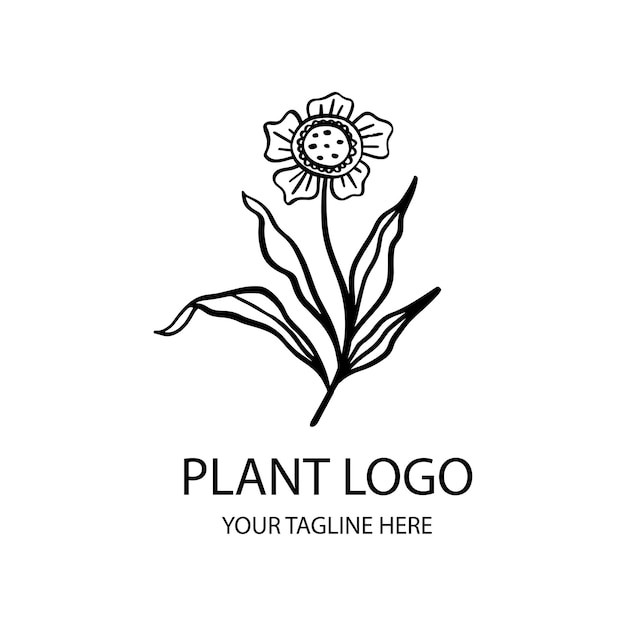 植物花朵盆栽标志logo