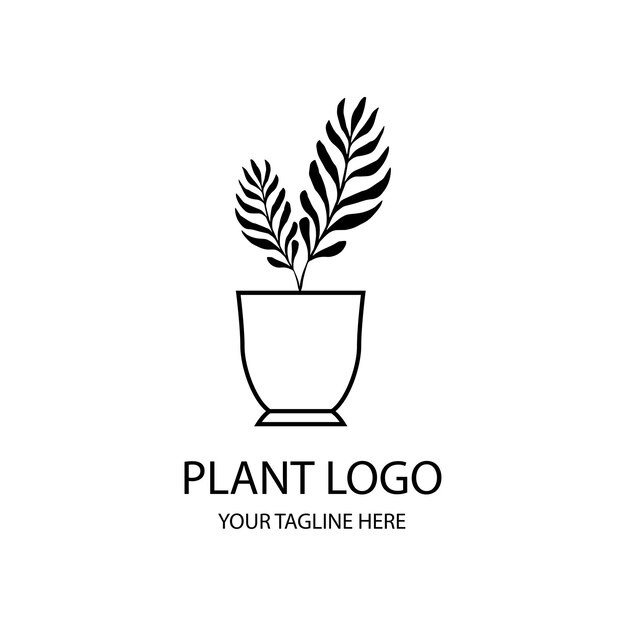 植物花朵盆栽标志logo