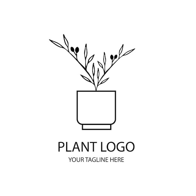 植物花朵盆栽标志logo