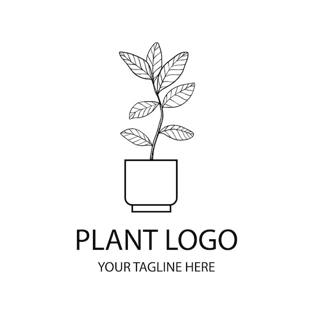 植物花朵盆栽标志logo