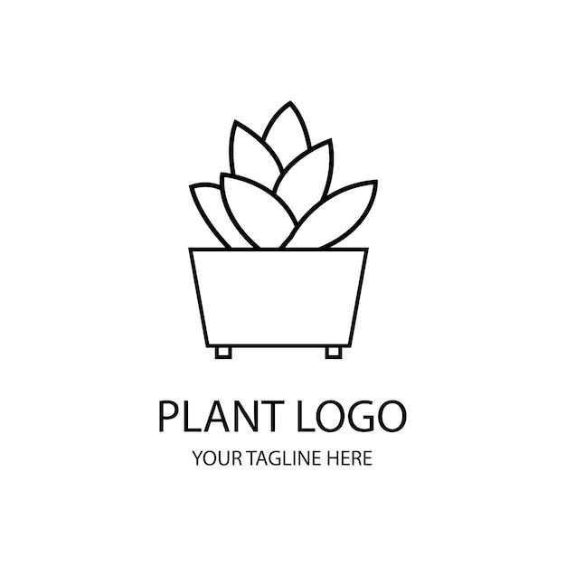 植物花朵盆栽标志logo