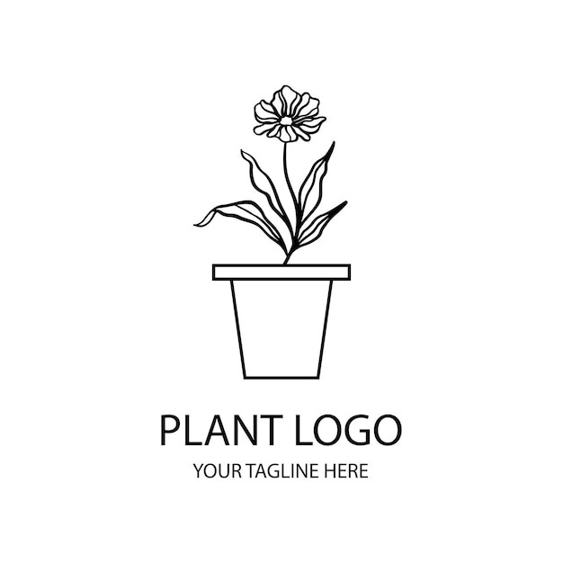 植物花朵盆栽标志logo