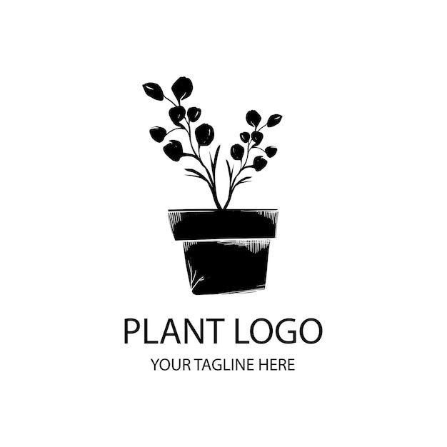 植物花朵盆栽标志logo