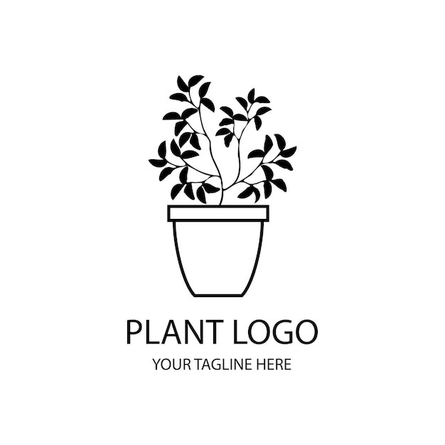 植物花朵盆栽标志logo