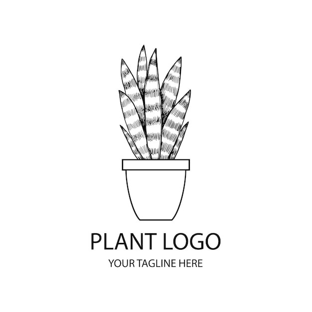 植物花朵盆栽标志logo